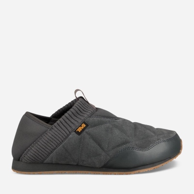 Teva Ember Moc Shearling Men's Dark Grey Slip Ons CA08622 Canada Online